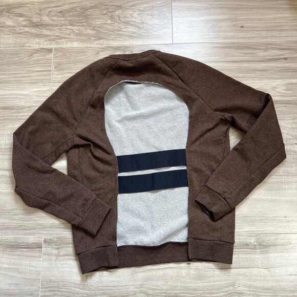 Nike Dri-Fit Dry Women's Long Sleeve Training Top Dark Obsidian/Heather Brown S - Picture 11 of 11